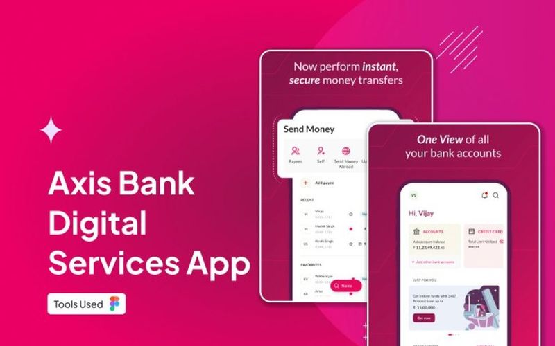 Axis Bank digital services app case study cover
