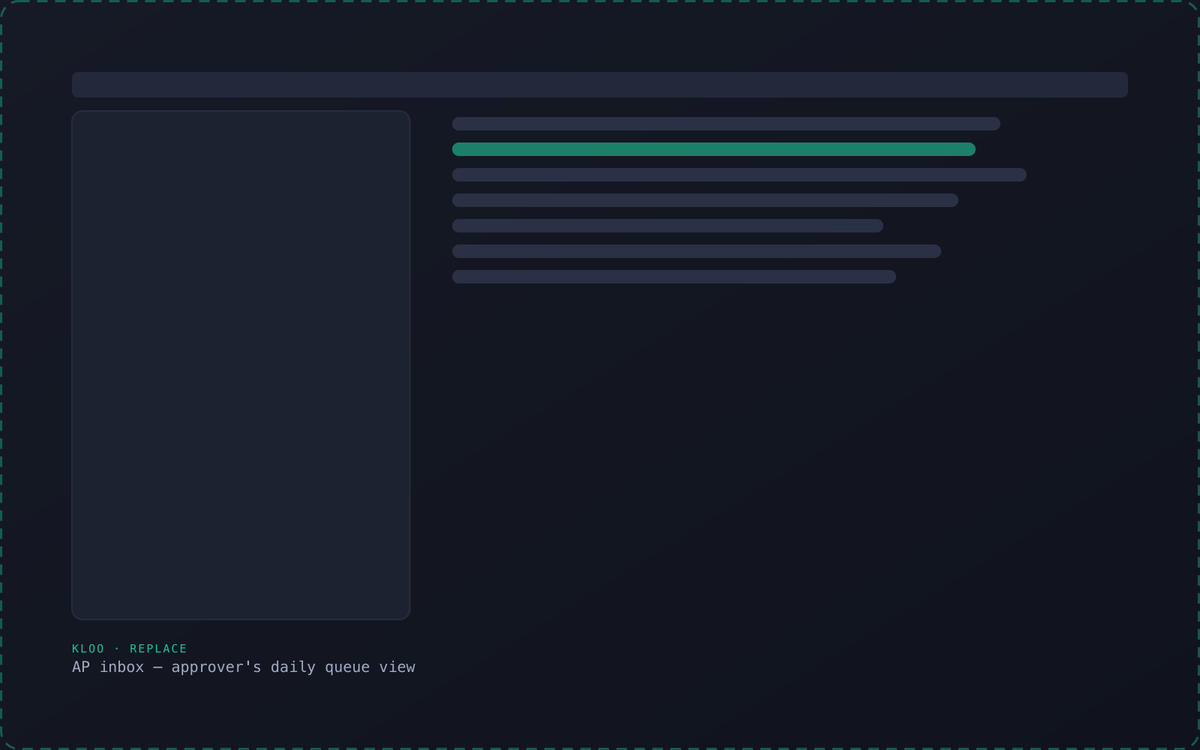 AP inbox — approver's daily queue view