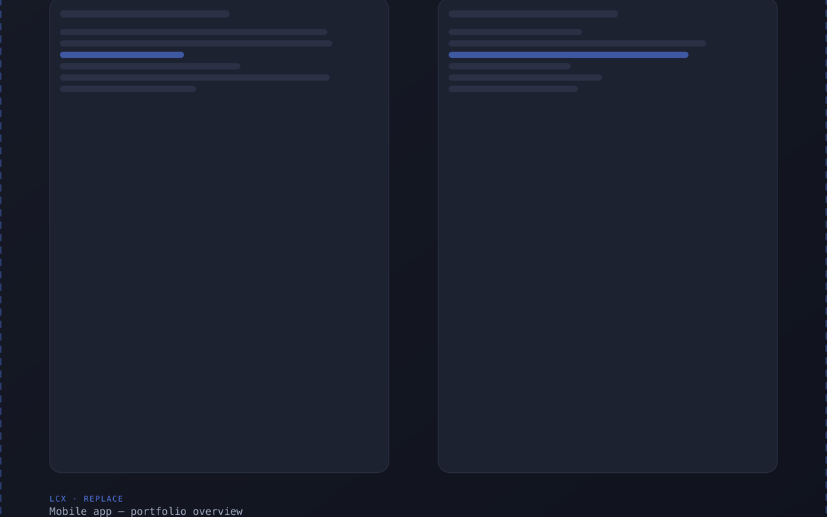 Mobile app — portfolio overview