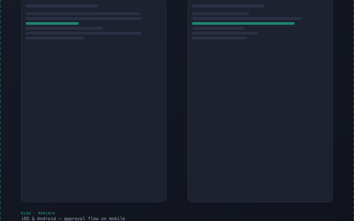 iOS & Android — approval flow on mobile